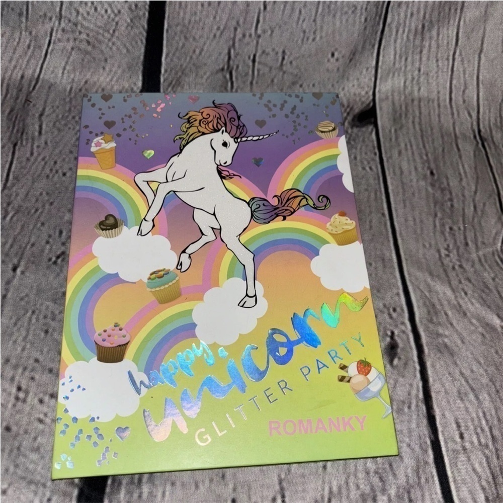 Happy Unicorn Glitter Party Romanky Eyeshadow Pallet 30 Different Colors